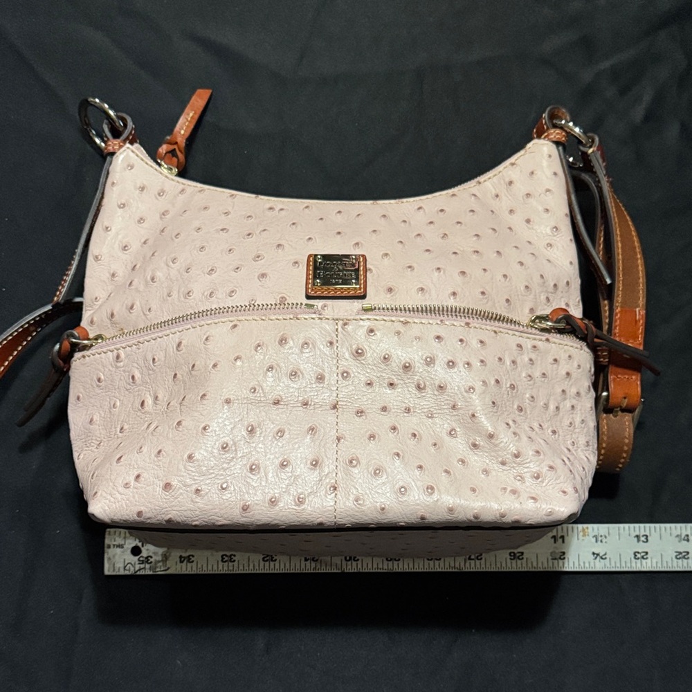 Dooney & Bourke Light Pink Ostrich Shoulder Bag